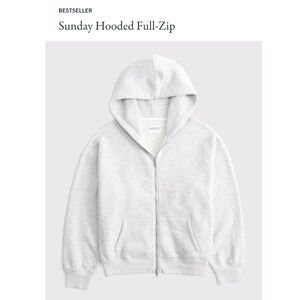 Sunday Hooded Full-Zip Hoodie - Light Heather Gray
